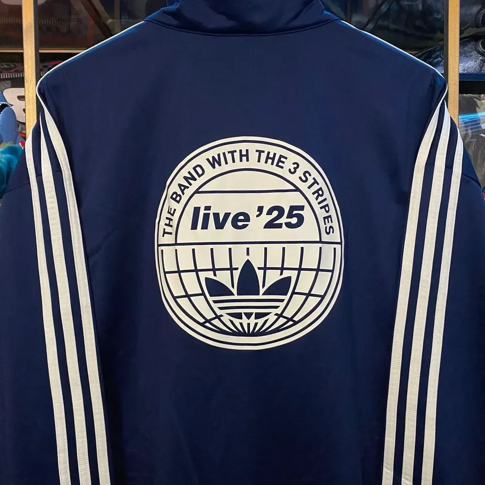NWT Adidas Originals Oasis Live 25 Firebird Track Jacket Mens 2XL Navy Blue